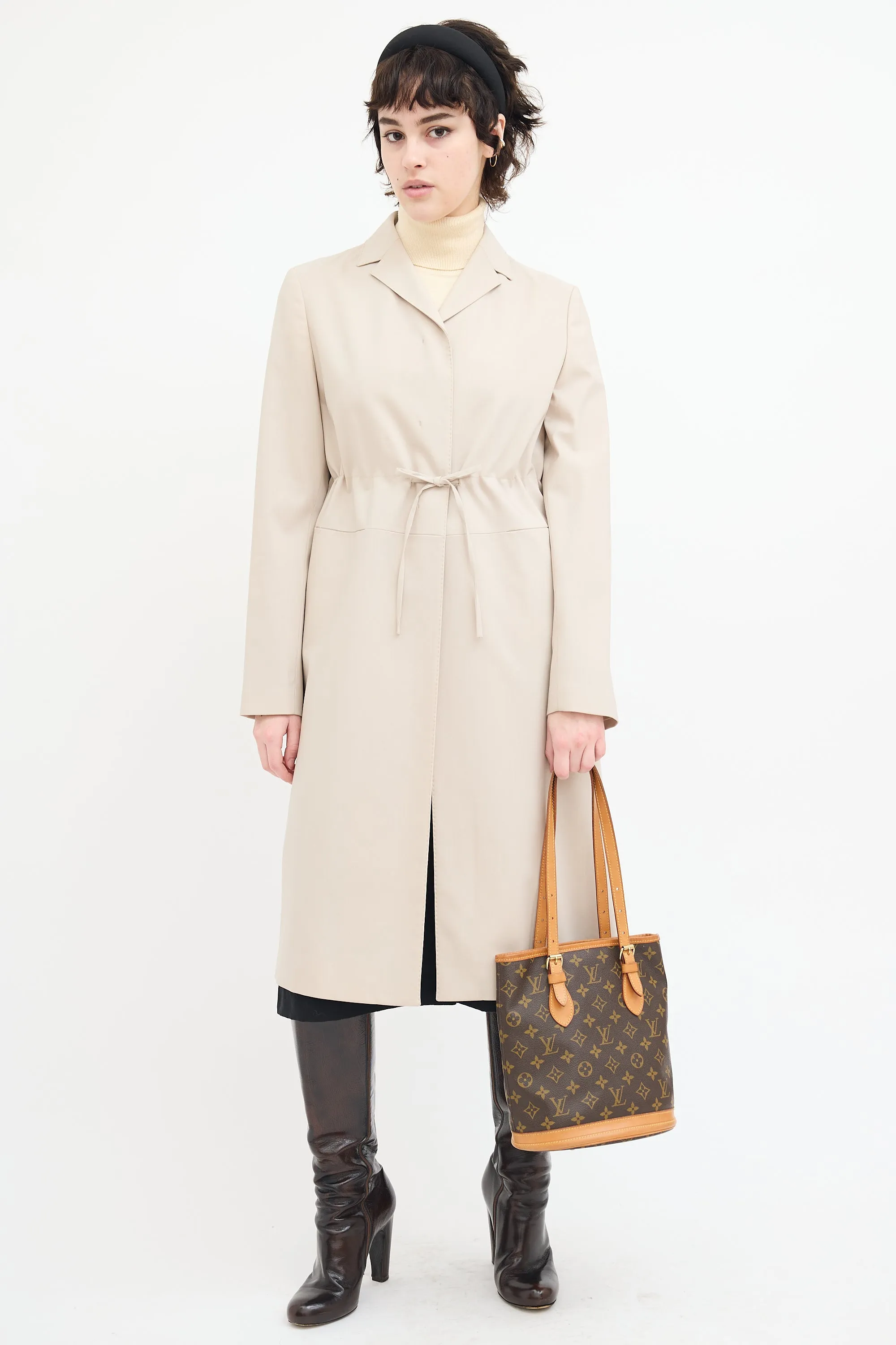1998 Brown Monogram Petit Bucket Bag