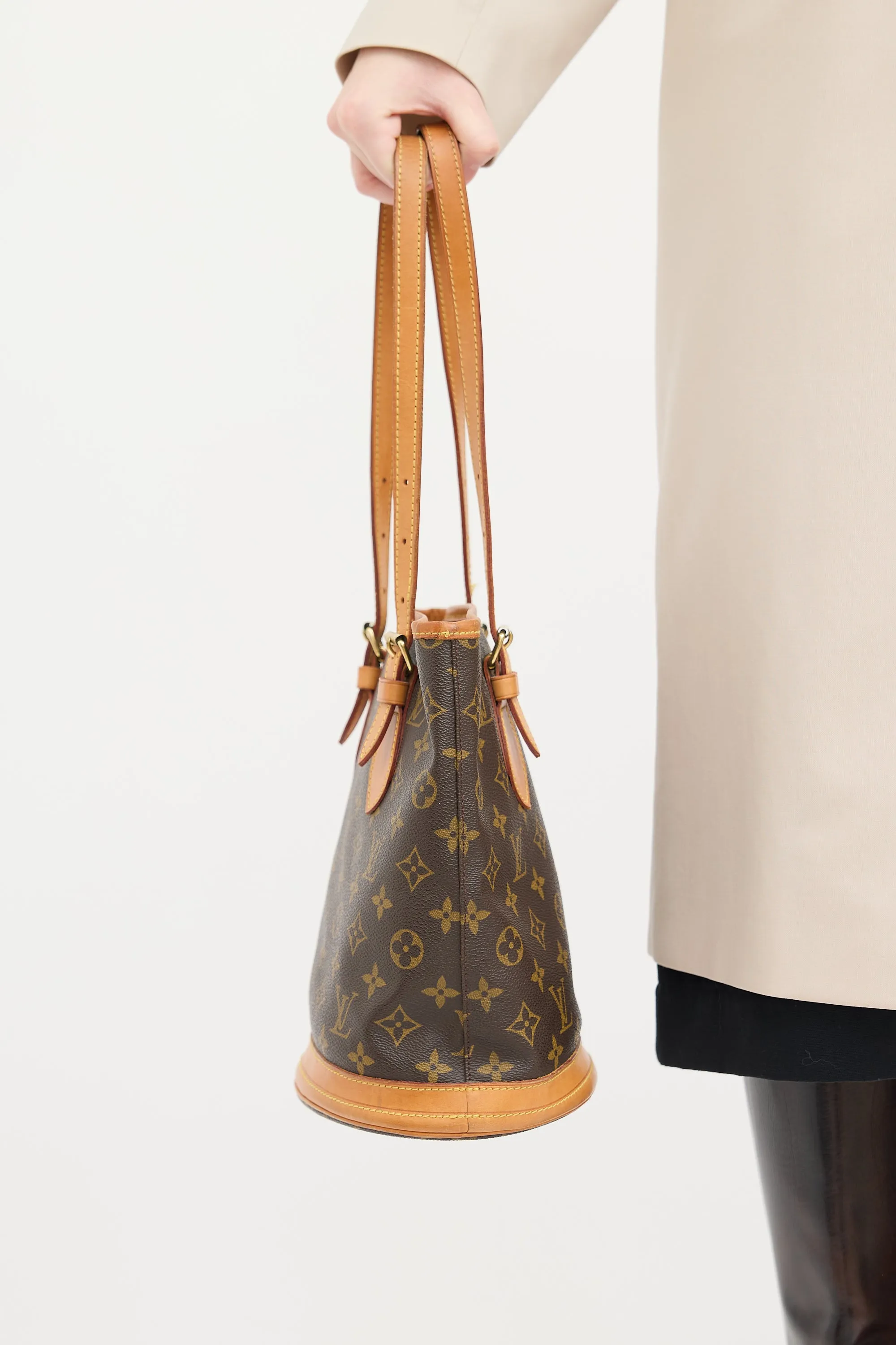 1998 Brown Monogram Petit Bucket Bag