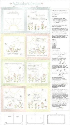 A STITCHER'S GARDEN PANEL 24"