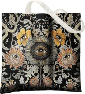 Aesthetic Goth Canvas Tote - Witchy Gothic Bag for Women, Goth Gifts