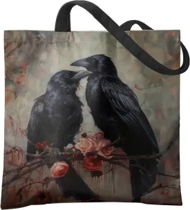 Aesthetic Goth Canvas Tote - Witchy Gothic Bag for Women, Goth Gifts