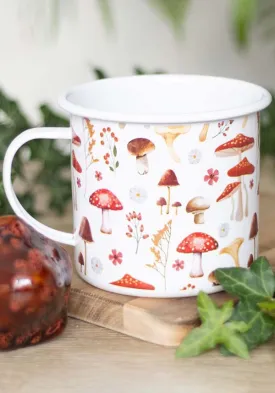 All Over Mushroom Print | ENAMEL MUG