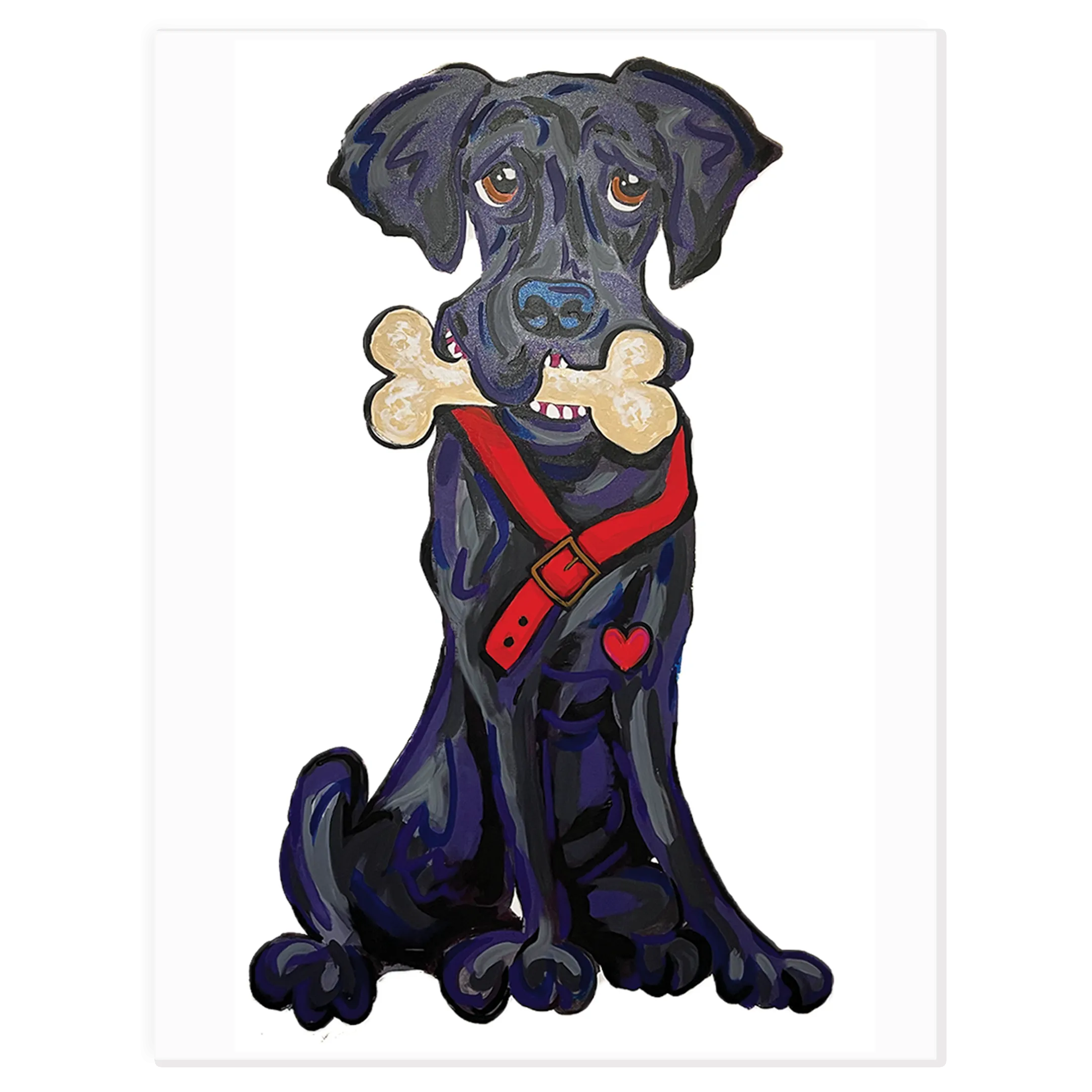 Black Labrador Painting by Debby Carman