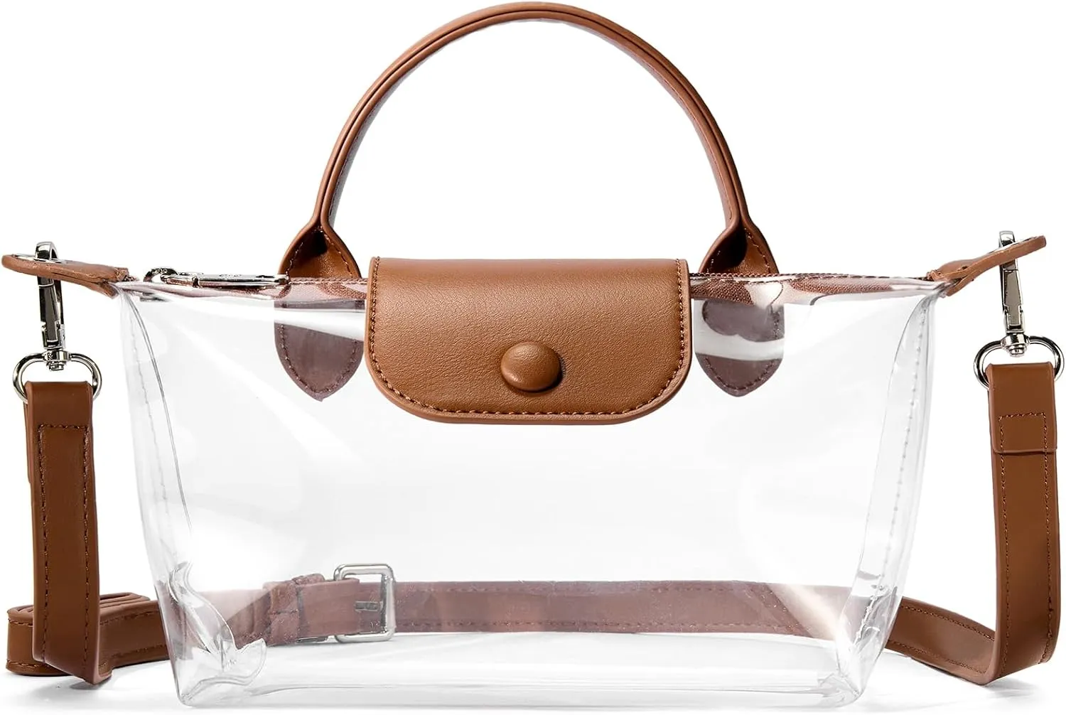 BOSTANTEN Clear Bag for Stadium Approved Small Crossbody Purse Handbags for Concerts Sports Events