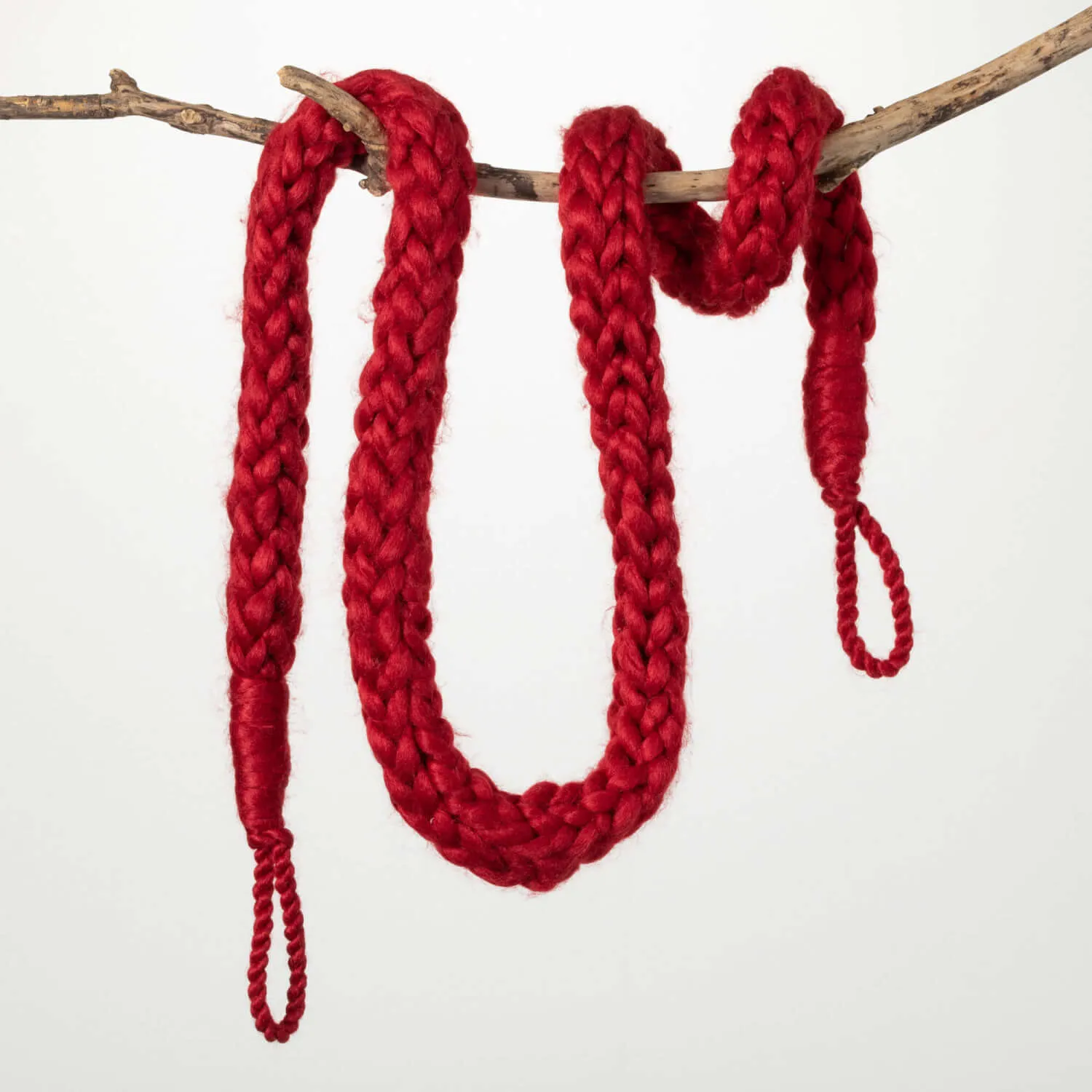 Braided Red Yarn Garland