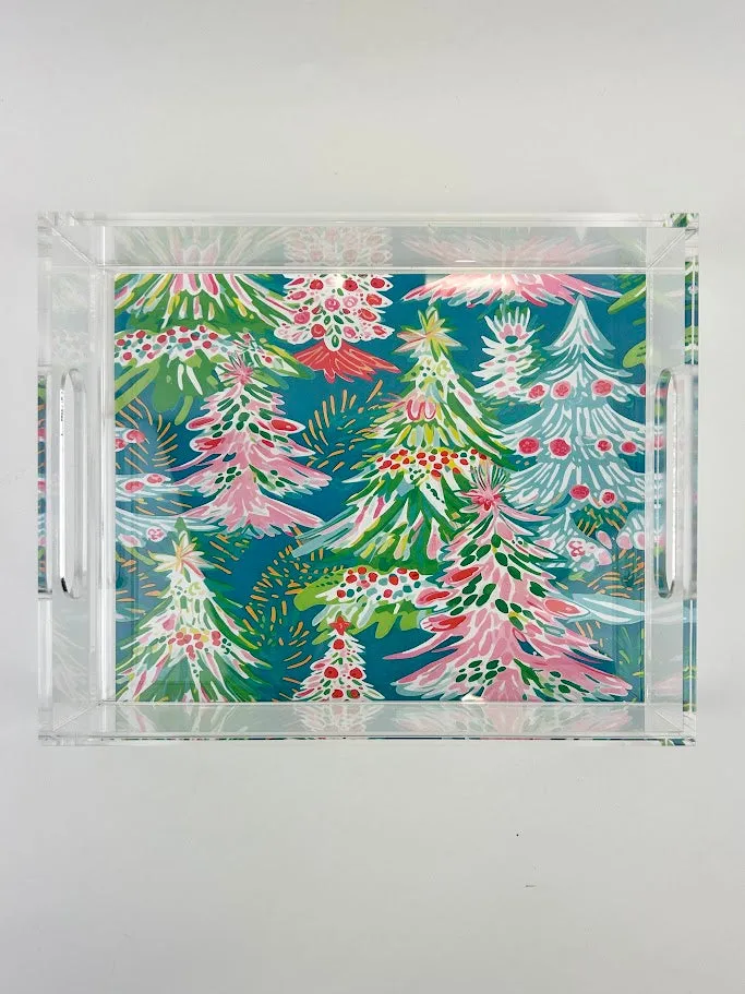 Colorful Trees Acrylic Tray