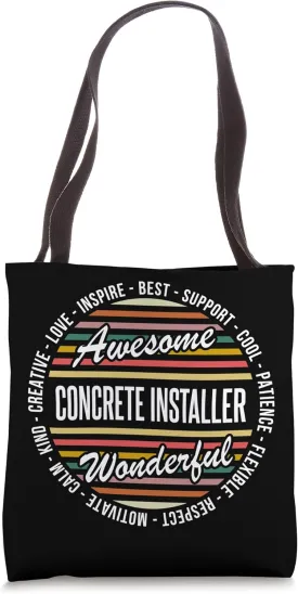 Concrete Installer Funny Gifts Inspire Tote Bag