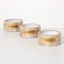 Fall Wood Pillar Holder Set