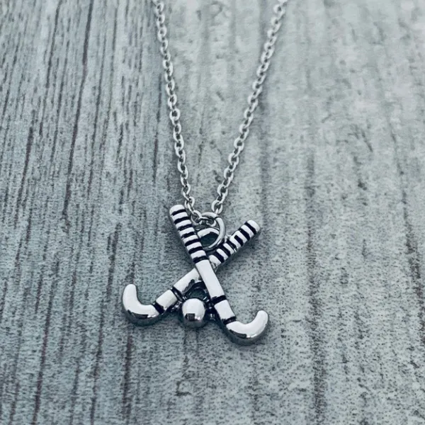Field Hockey Sticks Necklace