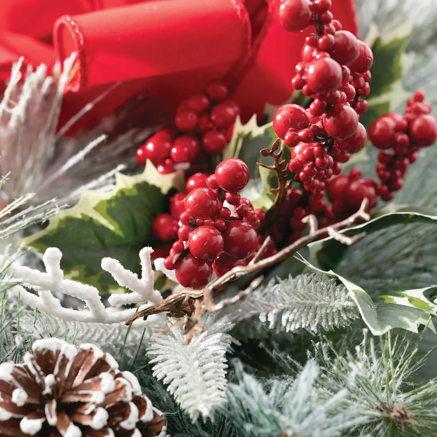 Flocked Berry Pine Wreath