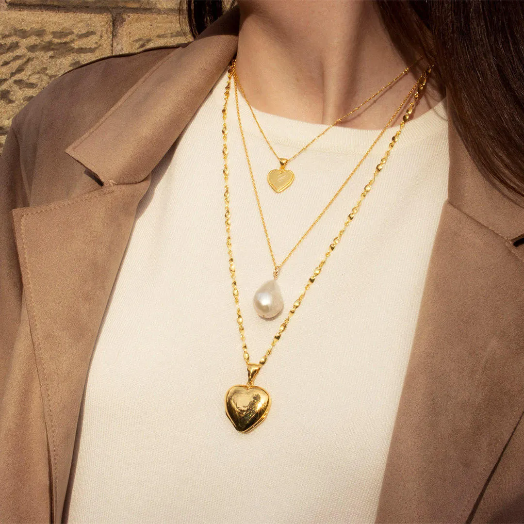 Four Picture Heart Locket | Gold