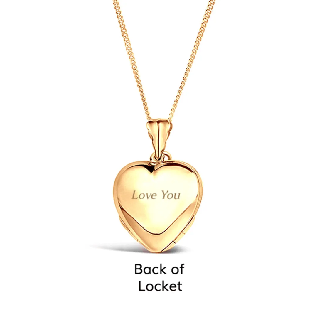 Four Picture Heart Locket | Gold