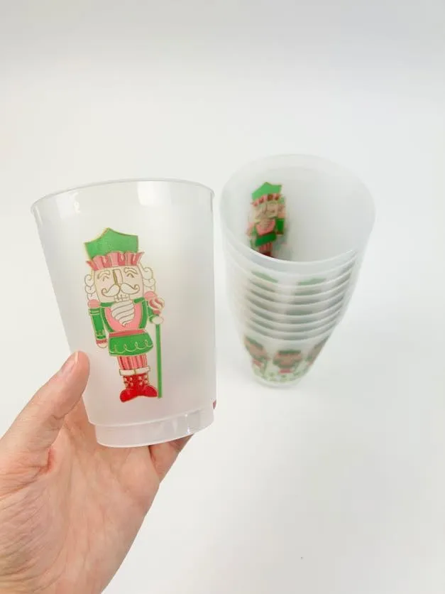Holiday Nutcrackers Frost Flex Cups Set of 10