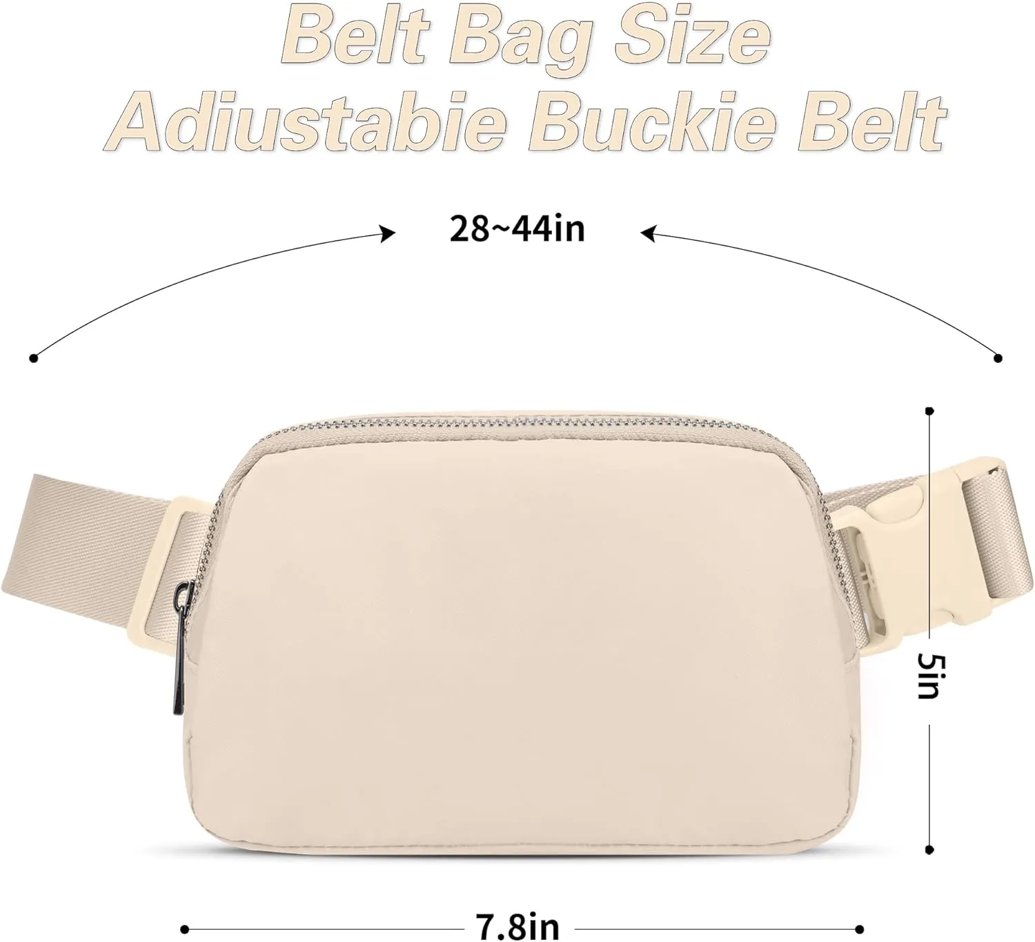 JSJ Mini Fanny Pack for Women & Men,Valentines Day Gifts for Girls Teens Kids Daughter Sister Her,Trendy Stuff Crossbody Bags Cute Everywhere Belt Bags.(Creamy)