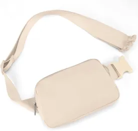 JSJ Mini Fanny Pack for Women & Men,Valentines Day Gifts for Girls Teens Kids Daughter Sister Her,Trendy Stuff Crossbody Bags Cute Everywhere Belt Bags.(Creamy)