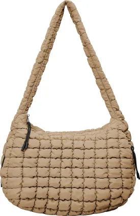 Large Puffer Tote Bag for Women Quilted Crossbody Bag, Hobo Quilted Tote Bag Crossbody Shoulder Handbags Puff Purse