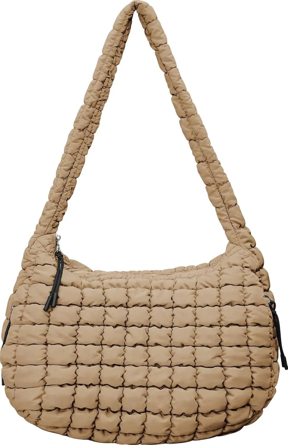 Large Puffer Tote Bag for Women Quilted Crossbody Bag, Hobo Quilted Tote Bag Crossbody Shoulder Handbags Puff Purse