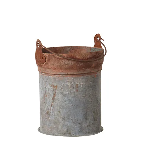 Little Vintage Rusty Iron Bucket