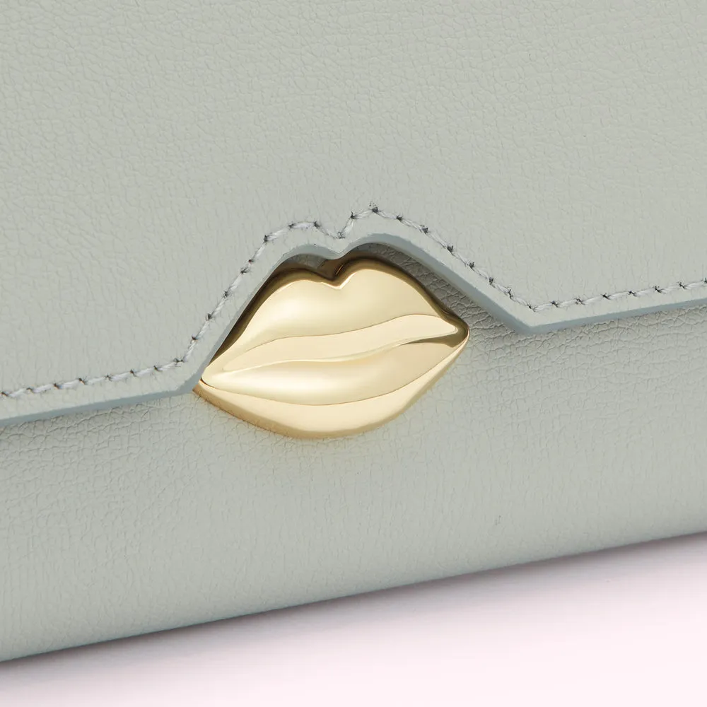 SHAGREEN LEATHER SOLID LIP CORA WALLET