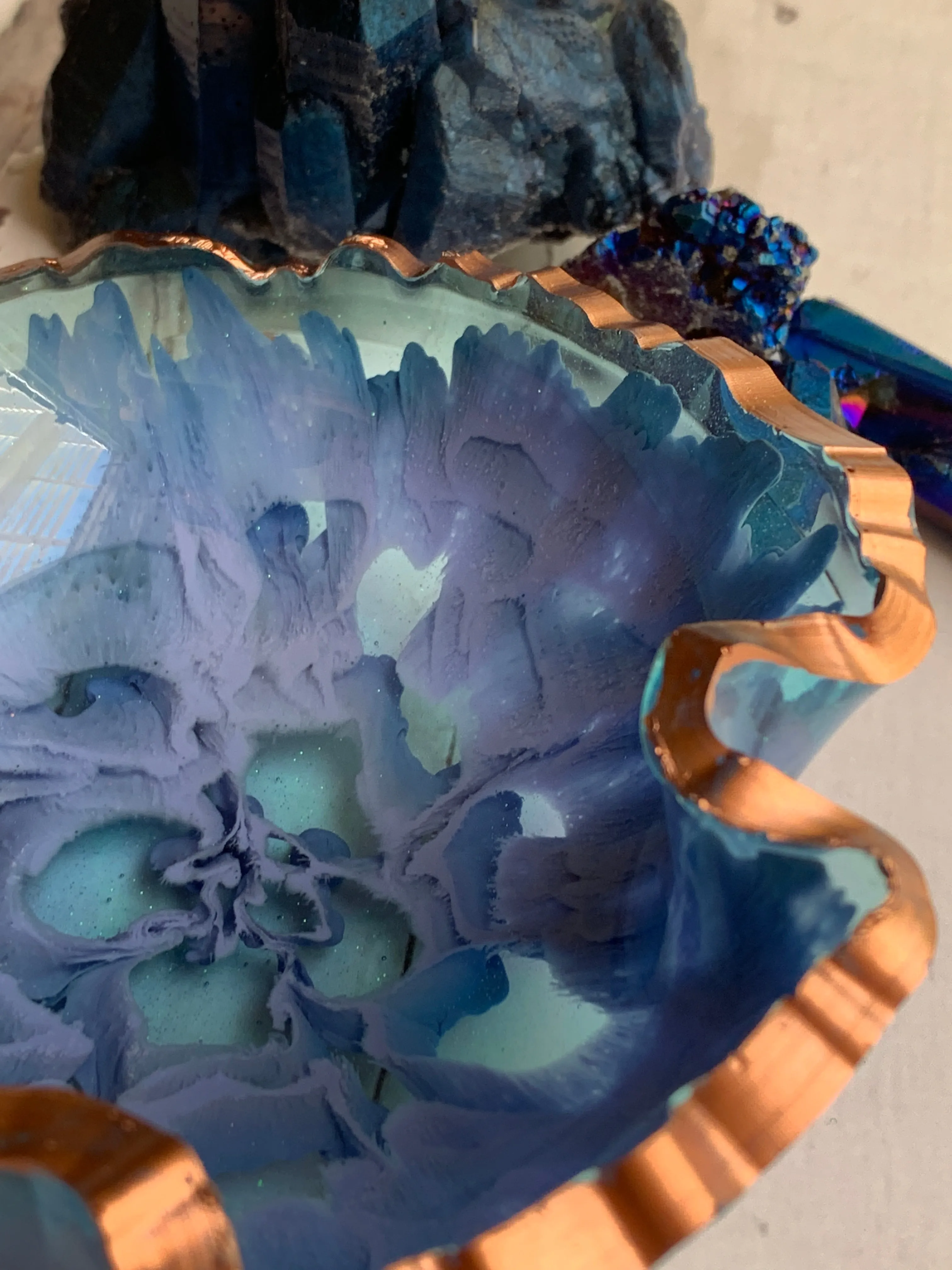 Shell Ring Dish - 3D Floral Art