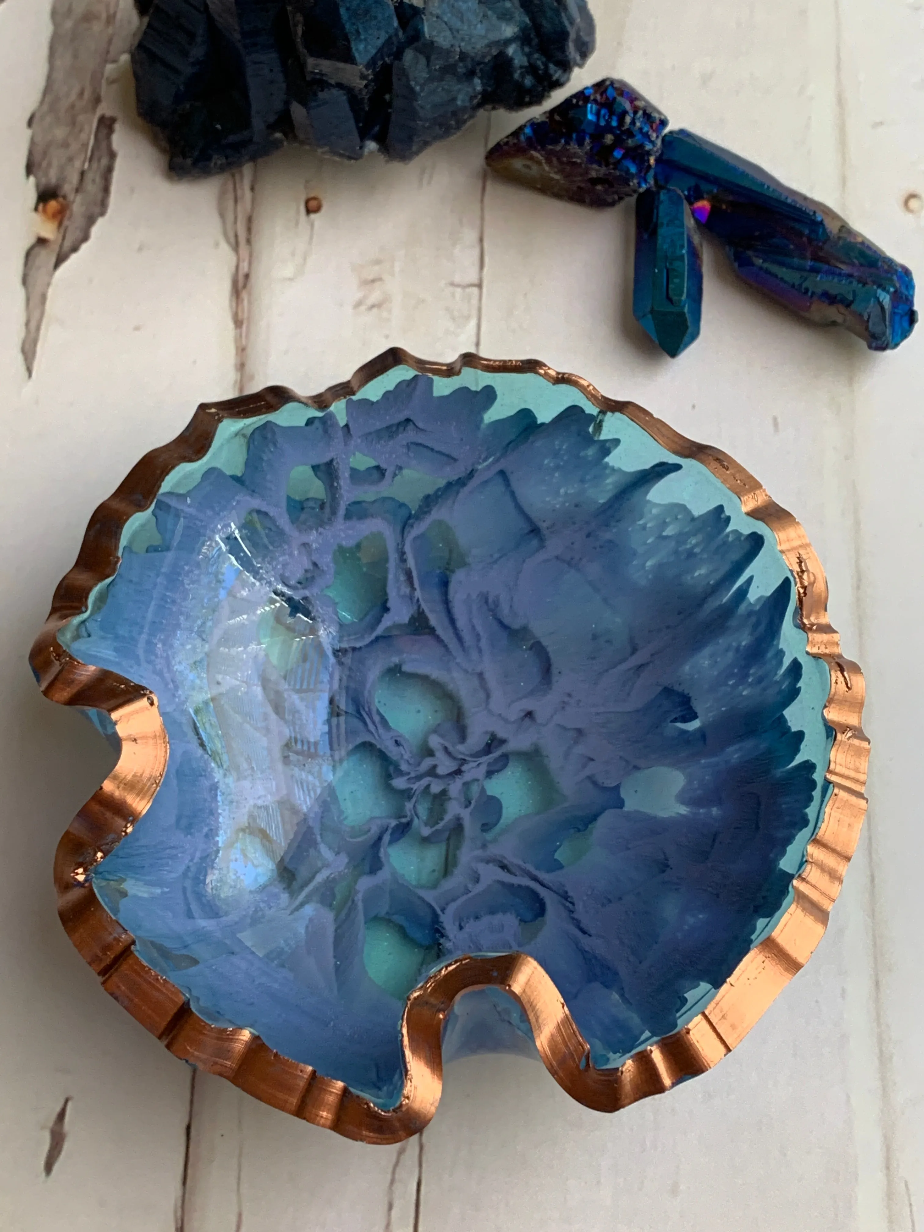 Shell Ring Dish - 3D Floral Art