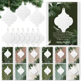 Sieral 12 Set Christmas Thank You Gifts Bulk Flat Lantern Sign Hanging Ornament for Xmas Trees with Christmas Card Gift and Bag for Office Team Coworker Nurse Teacher Volunteer (Team)