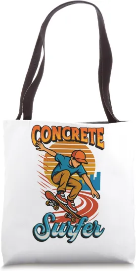 Skateboarding Concrete Surfer Skateboarder Tote Bag