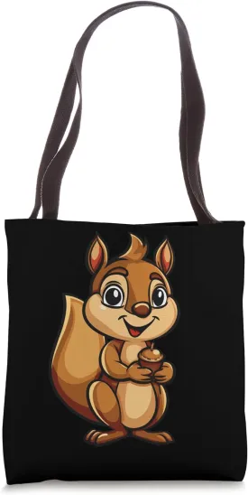 Squirrel Holding An Acorn - Squirrel Lover - Acorn Squirrel Tote Bag