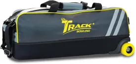 Track Select Slim Triple Tote Bowling Bag - Grey/Yellow