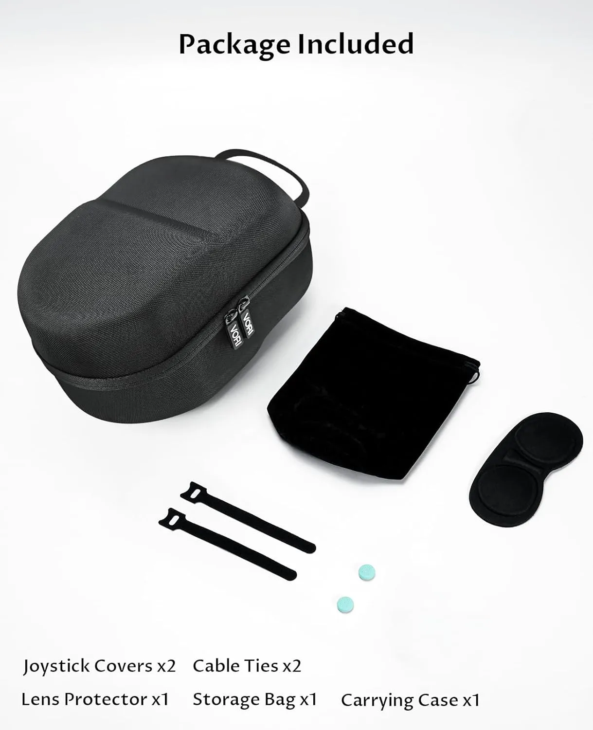 VORI Case for Meta Quest 3/Quest 3S/Oculus Quest 2 Accessories/Vision Pro/Pico 4, Fit Official Original, with Len Protector, Portable Hard Carrying Case for Meta Quest
