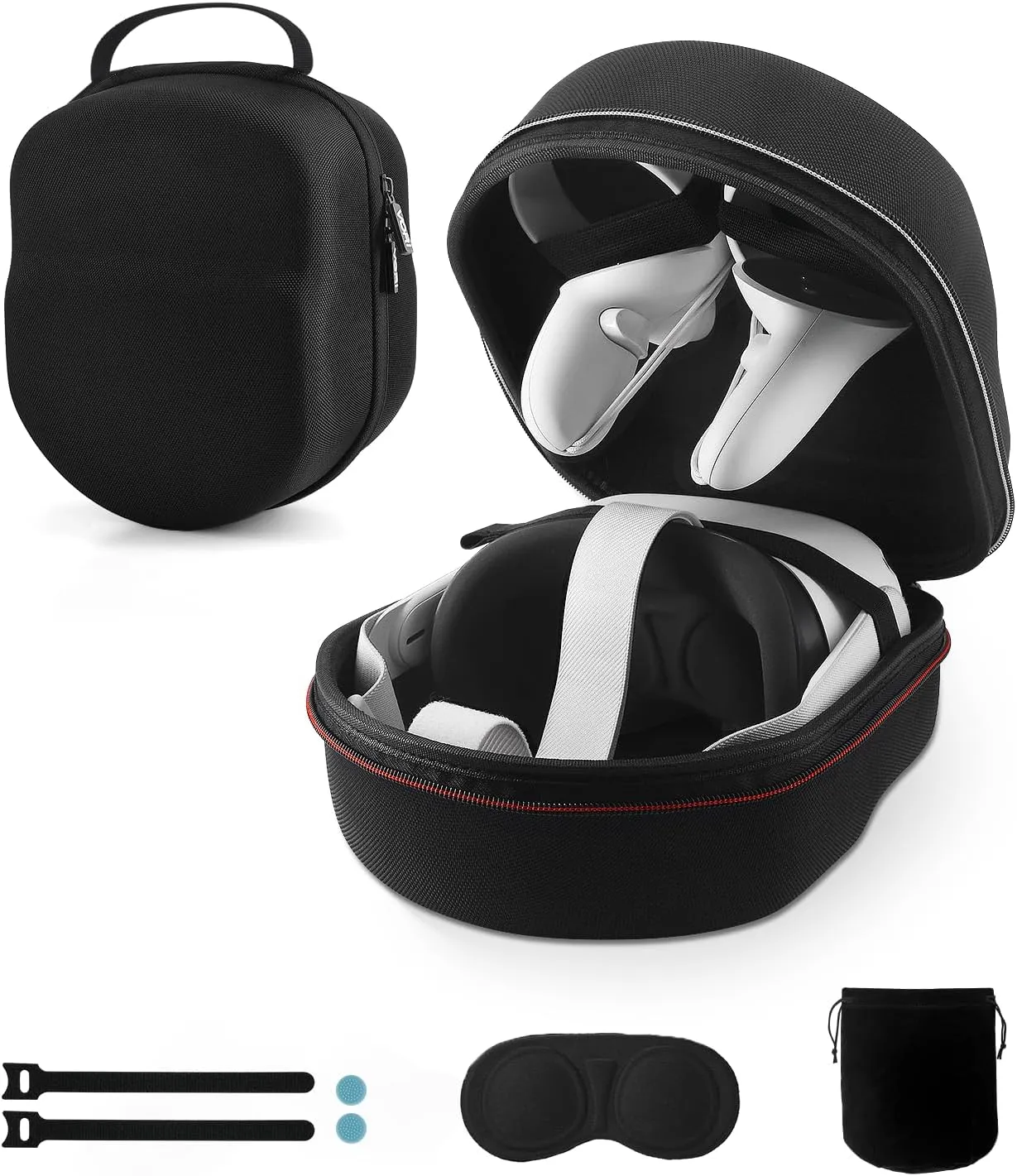 VORI Case for Meta Quest 3/Quest 3S/Oculus Quest 2 Accessories/Vision Pro/Pico 4, Fit Official Original, with Len Protector, Portable Hard Carrying Case for Meta Quest