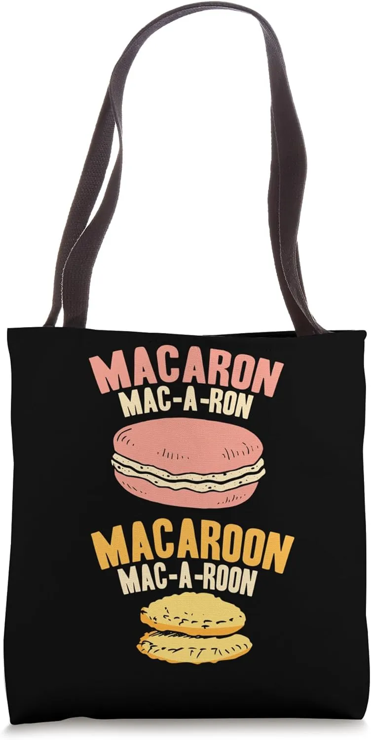 Women Macaron Clothes Macaroon Cookies Apparel Tote Bag