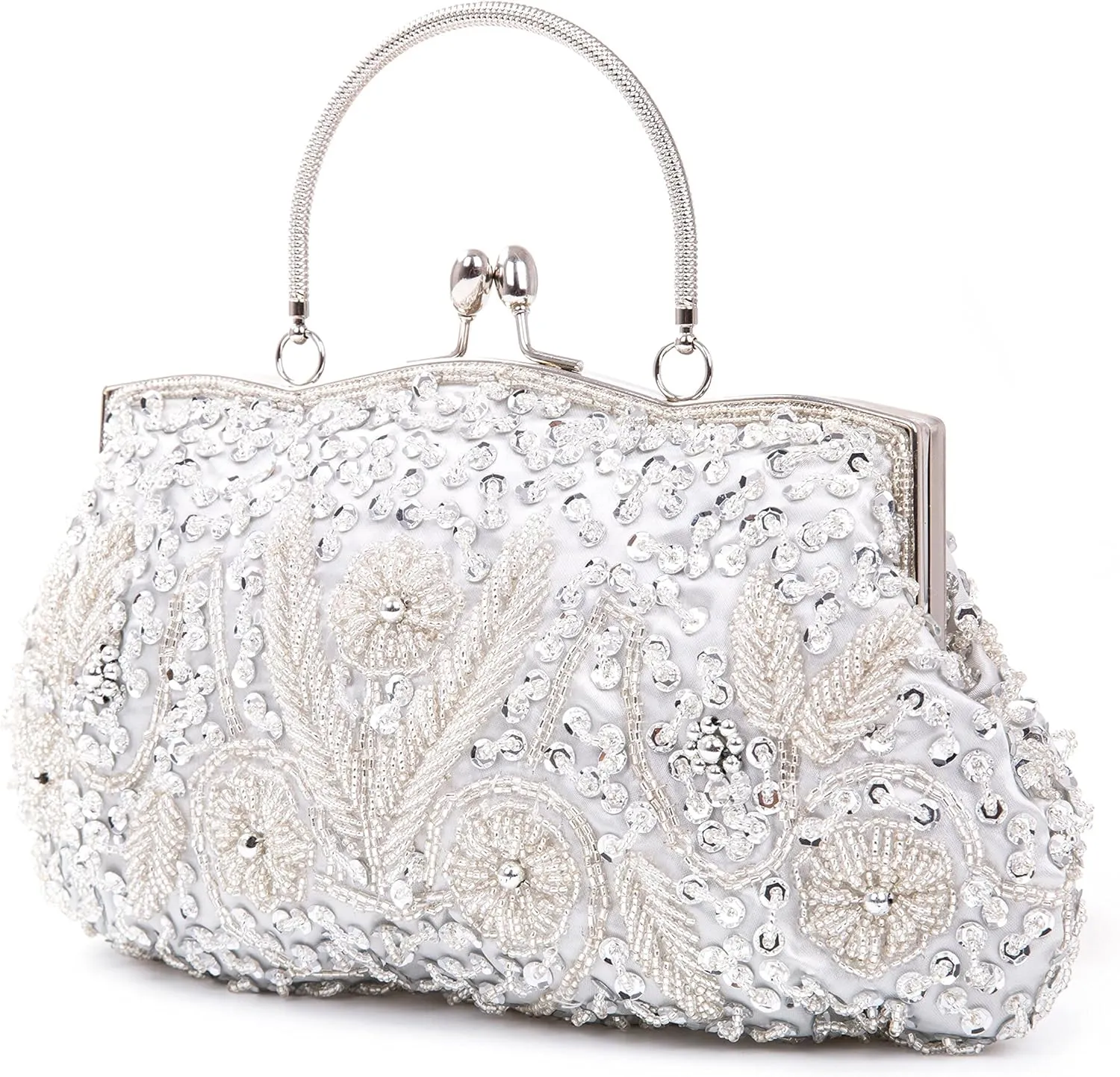 Women's Evening Handbags Vintage Beaded Sequin Design Clutch Purse for Wedding