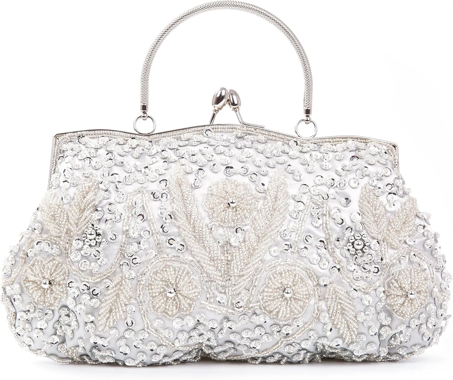 Women's Evening Handbags Vintage Beaded Sequin Design Clutch Purse for Wedding
