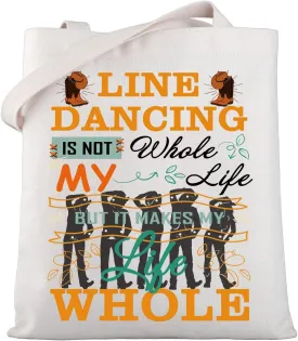 WSNANG Line Dancing Gift Choreography Dance Tote Bag Line Dancer Shoulder Bag Line Dance Teacher Shopping Bag